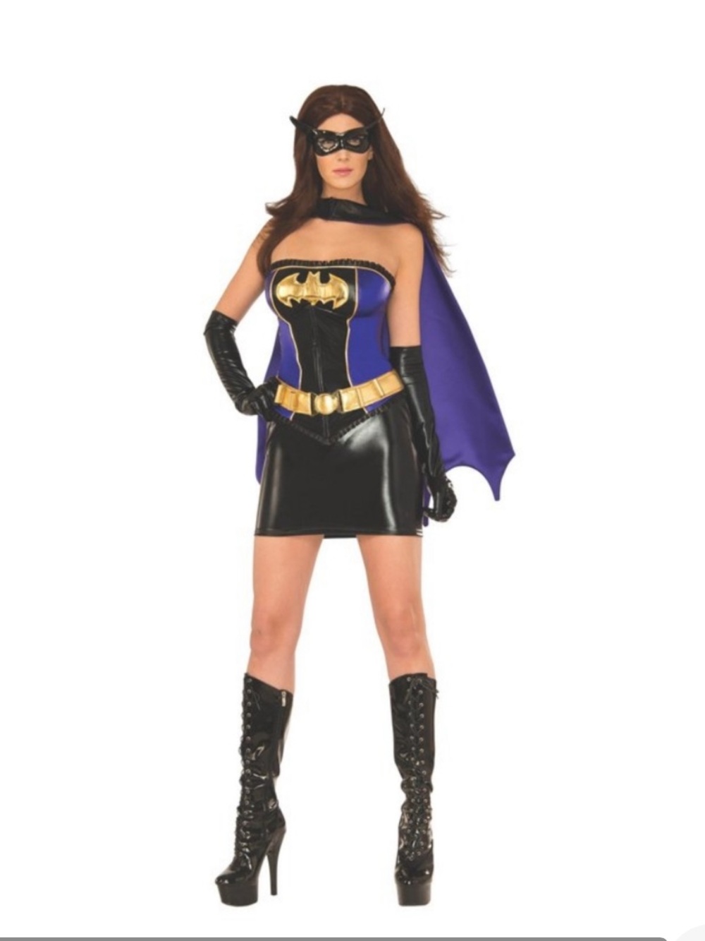 DC Comics Delicious of NY Deluxe Batgirl Costume Corset Skirt Cape Belt Mask NEW